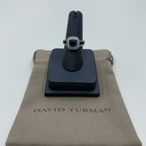 David Yurman Petite Albion Ring w/ Blue topaz - Picture 3 of 6